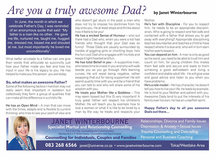 Are you a truly awesome Dad? | Psychologist Cape Town Are you a truly awesome Dad? | Psychologist Cape Town